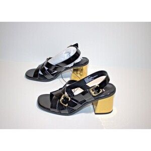 Worthington Rusk Size 7.5 Women's Black Chunky Platform Heel Sandals NIB